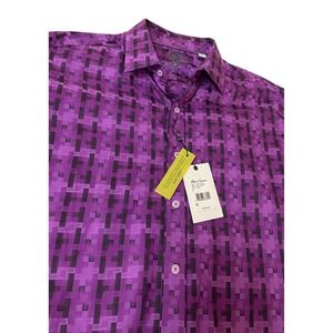 Robert Graham Pepys Street Shirt Button Down Mens Small Purple Long‎ Sleeve